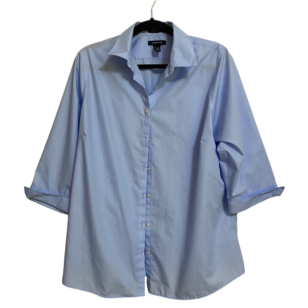 Lands End Broadcloth Blouse Size 18